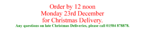 Christmas Delivery Wording banner 3 - Trees Direct