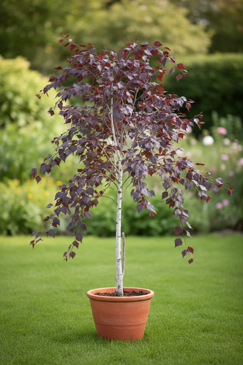 Purple leaved Birch